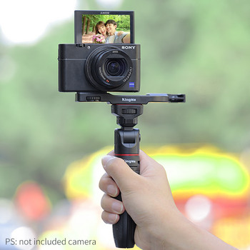 KingMa Desktop Extension Tripod Portable Selfie Stick Dual Hot Shoe Mount Brack for Mirrorless Camera vlog αξεσουάρ λήψης