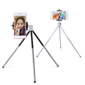 15,5-30cm 3 részből álló, kihúzható fém hordozható állványok telefontartóval Gopro kamerákhoz Xiaomi Iphone Samsung Huawei telefonokhoz