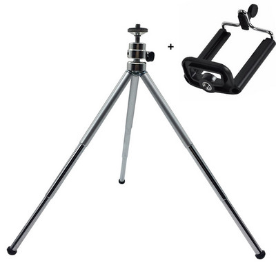 15,5-30cm 3 részből álló, kihúzható fém hordozható állványok telefontartóval Gopro kamerákhoz Xiaomi Iphone Samsung Huawei telefonokhoz