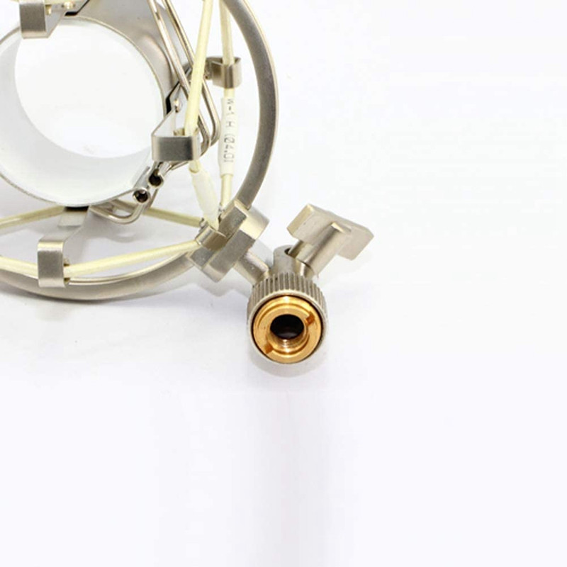 6 gab. Sieviešu vītņoti uzgriežņu skrūvju adapteri Mikrofona skavu turētāja uzgriežņu adapteri mikrofona mikrofona statīvam