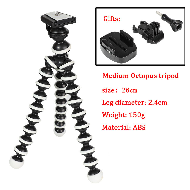 Držač Octopus Stativ za DJI OSMO ACTION 3 2 Kamera GoPro Hero 11 10 9 8 7 6 5 SJCAM Yi EKEN AKASO Inst360 Dodatak za jednu kameru