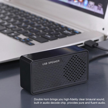 USB Speaker HK-5007 Mini Portable 3W USB Speaker Double Horn with 1,2m Cable for PC Laptop Consumer Electronics for Home Party