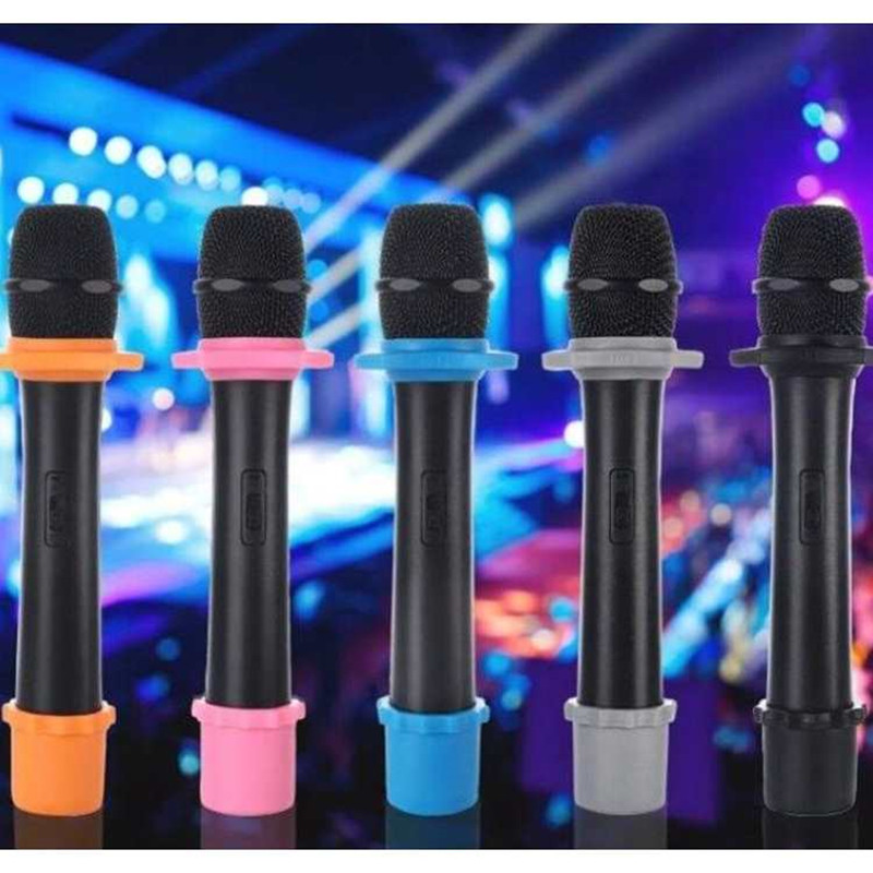 1 komplekts silikona mikrofona pretslīdes rullīša gredzena rokas mikrofona piederumi Mikrofona aizsardzība karaoke mikrofonam