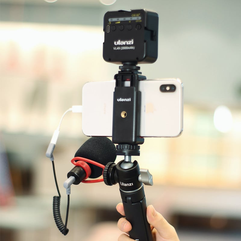 Ulanzi MT-14 Extend Stativ + U60 Mini Ballhead Extend Dual Cold Shoe Mount Fill Light Mic univerzalni za DSLR pametni telefon