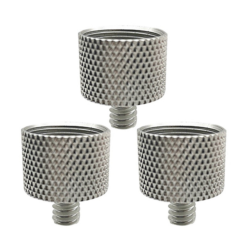 12 vnt Moteriški sriegiuoti veržliniai sraigtiniai adapteriai mikrofono spaustuko laikiklio veržlės adapteriai mikrofono mikrofono stovui, auksiniai ir sidabriniai