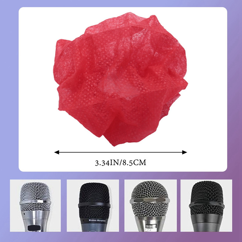 Poklopac za mikrofon za jednokratnu upotrebu od 200 komada, vjetrobran za ručni mikrofon za KTV studio za snimanje, karaoke (mješovite boje)