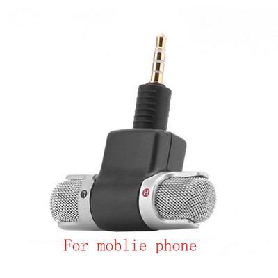 Всепосочен мини аудио микрофон 3,5 mm жак микрофон, мини микрофон за мобилен телефон, използван за интервю с гласова лекция