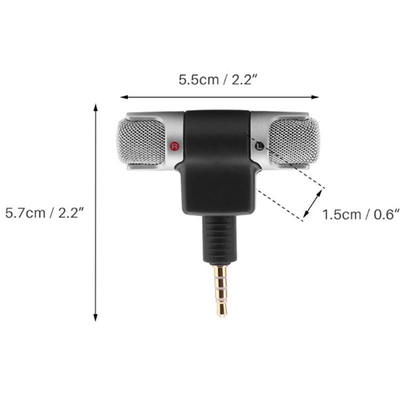 Omnidirectional mini audio mikrofon 3,5 mm-es jack mikrofon, mobiltelefon mini mikrofon, hangos előadás interjúhoz
