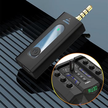 K35 Lavalier Микрофон за намаляване на шума на ревера Безжичен 3,5 мм многопосочен кондензаторен микрофон за камера AUX високоговорител