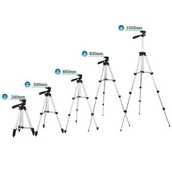 3-посочна преносима скоба за статив Лек статив за камера Професионална алуминиева стойка за статив за фотоапарат Canon Sony Panasonic Nikon