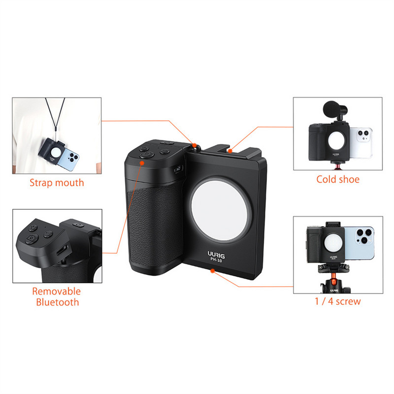 Prijenosni pametni telefon Bluetooth Fill Light Mobile Selfie Booster Rukohvat Ručka za držanje kamere Gimbal s hladnom cipelom Telefon Okidač