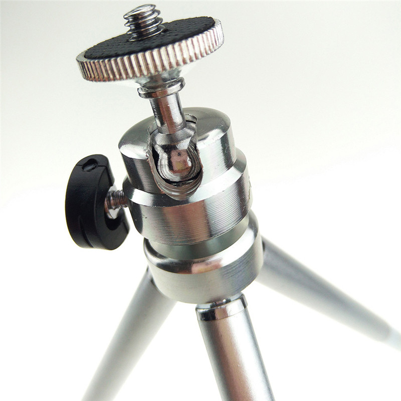 3 sekcijų trikojis, ištraukiamas metalinis trikojis 15,5-30cm su telefono laikikliu, skirtas Gopro fotoaparatams Xiaomi Iphone Samsung Huawei telefonams