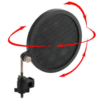 Амортисьорна стойка за микрофон с двоен мрежест филтър Регулируем антивибрационен щипка за държач за метална стойка за микрофон с висока степен на изолация