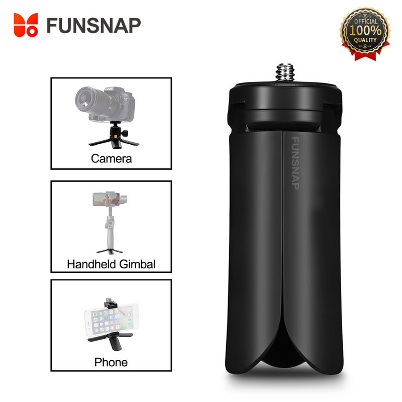 Funsnap trikojis, skirtas telefonui išmaniojo telefono fotoaparato trikojo stovo rankena, skirta Zhiyun Smooth 4 kamerai Gopro 7 6 5 4 mini trikojams