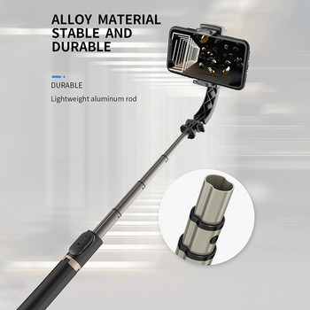 Q08 Handheld Gimbal Stabilizer Mini Selfie Stick Tripod Πολυλειτουργικό τρίποδο θήκης τηλεφώνου με τηλεχειριστήριο κλείστρου Fill Light
