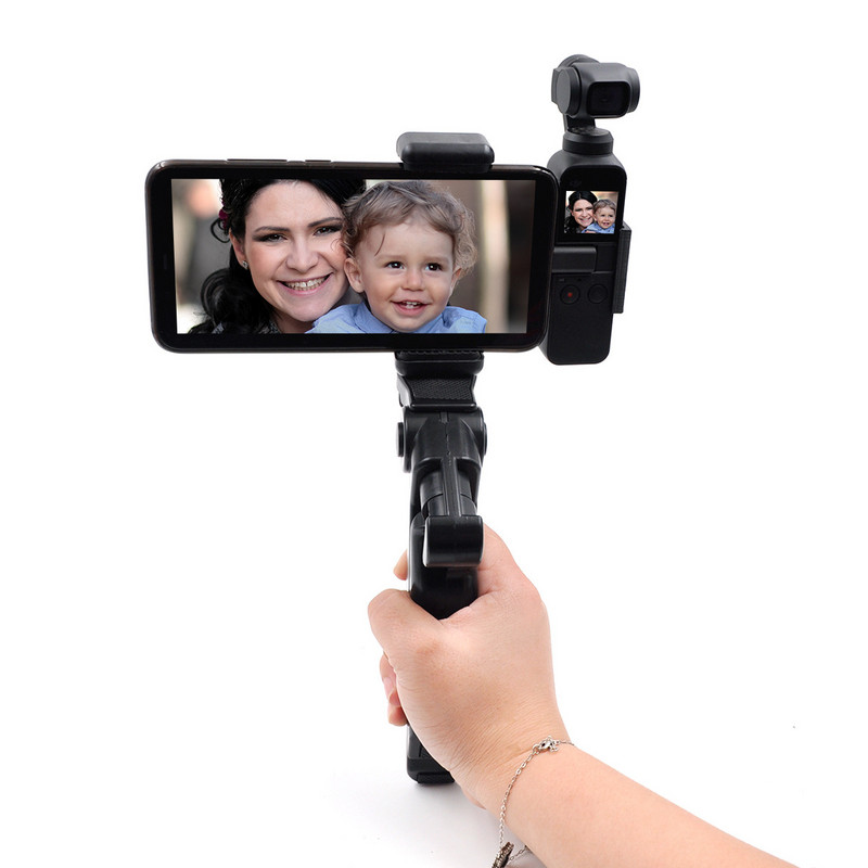 Sulankstomas telefono laikiklio laikiklis trikojo laikiklio stovo adapterio spaustuko rinkinys, skirtas DJI Osmo kišeniniam rankiniam Combinatio Gimbal priedų rinkiniui