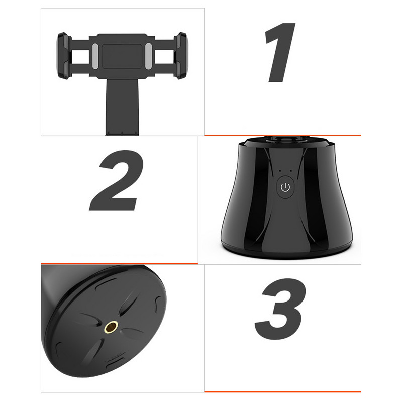 Automatikus arckövető Smart Follow Gimbal telefontartó stabilizátor 360 fokos korlátlan vízszintes forgatás