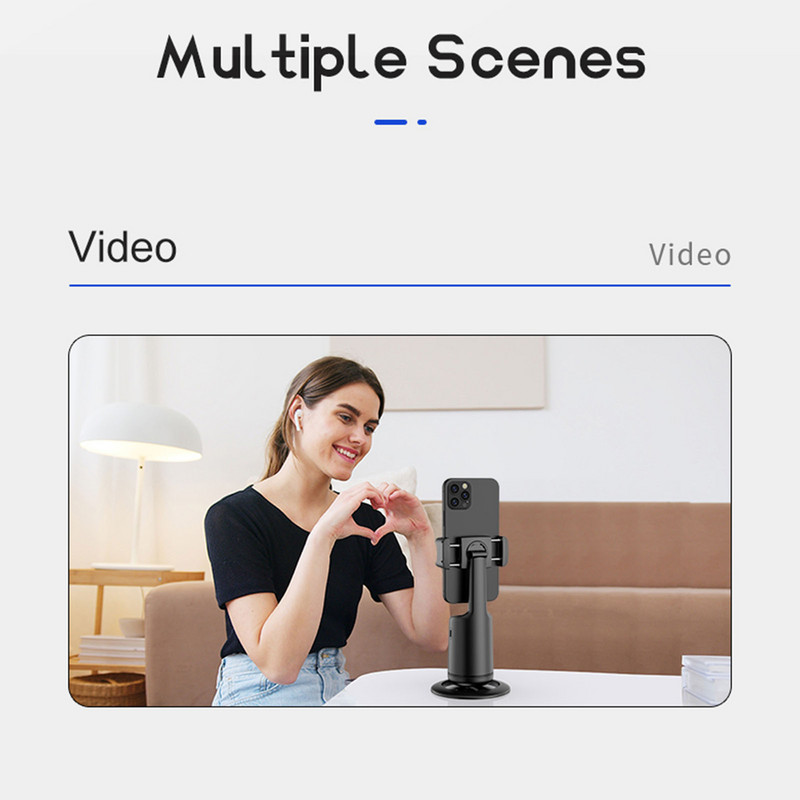 Gimbalo stabilizatoriaus telefono trikojis P01 išmanusis veido ir kūno automatinis sekimas telefono karkasas automatinis veido sekimas su telefono spaustuko laikikliu