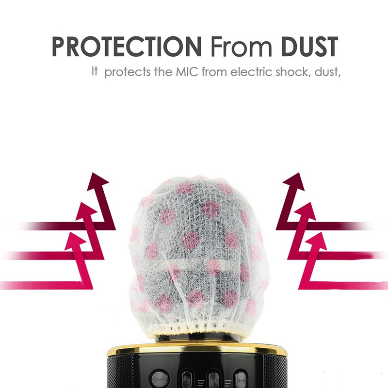 Navlake za mikrofone za jednokratnu upotrebu od 200 komada - netkane zaštitne navlake za vjetrobran za karaoke mikrofone i filtere za mikrofone