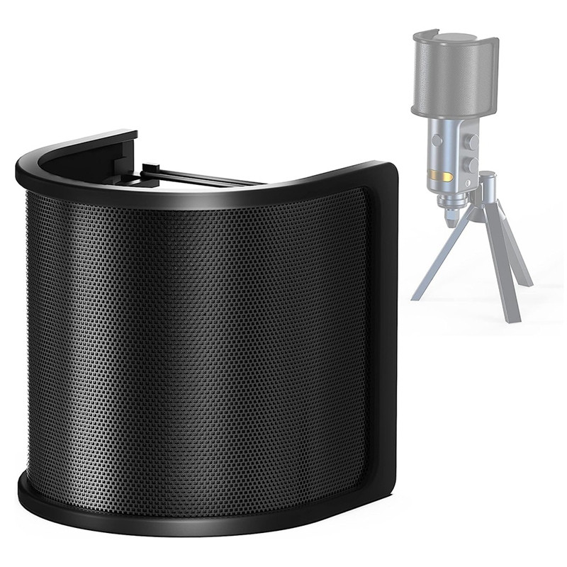 Filtar za mikrofon, zaslon za mikrofon s metalnom mrežom i pjenastim filtrom, štitnici za buku, dodaci za mikrofon