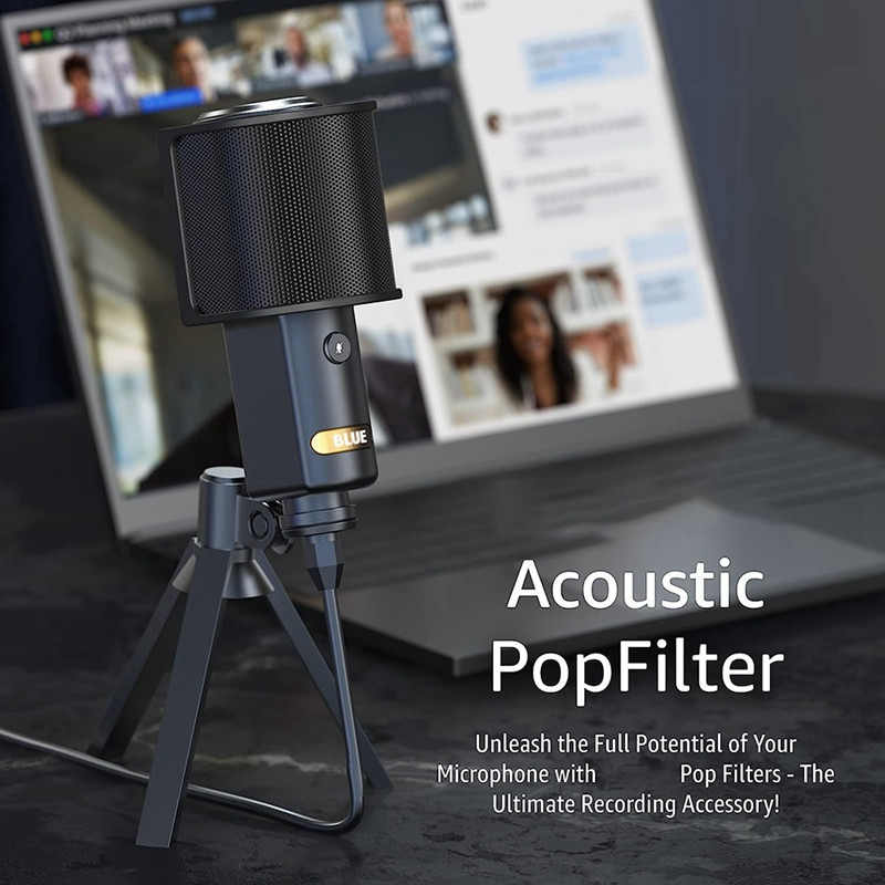 Filtar za mikrofon, zaslon za mikrofon s metalnom mrežom i pjenastim filtrom, štitnici za buku, dodaci za mikrofon