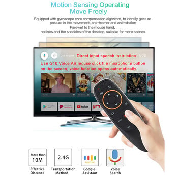 G10S Air Mouse Voice Control with Gyro Sensing Game 2.4GHz Wireless Smart Remote G10 Pro for X96 H96 MAX A95X F3 Android TV Box