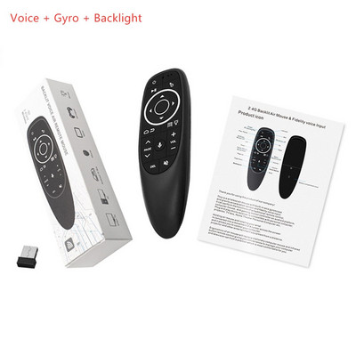 G10S Air Mouse hangvezérlés giroszkópos játékkal, 2,4 GHz-es vezeték nélküli Smart Remote G10 Pro X96 H96 MAX A95X F3 Android TV Boxhoz