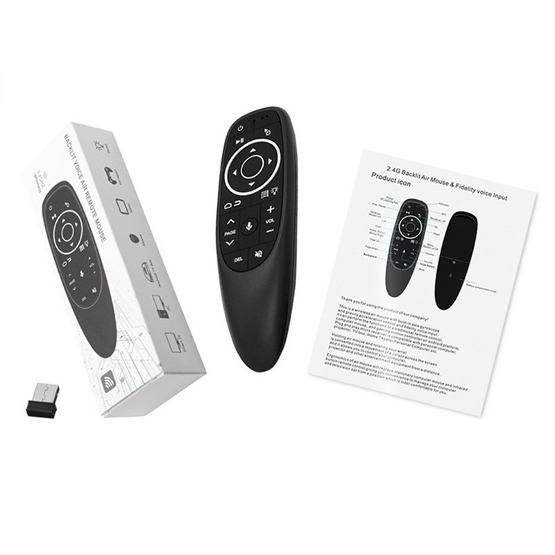 G10S Air Mouse hangvezérlés giroszkópos játékkal, 2,4 GHz-es vezeték nélküli Smart Remote G10 Pro X96 H96 MAX A95X F3 Android TV Boxhoz
