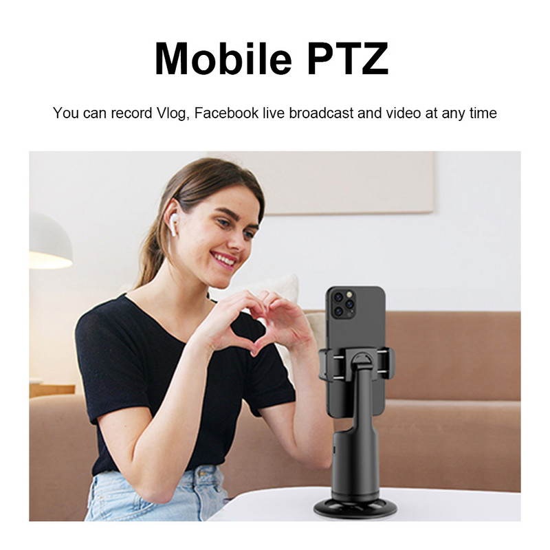 Stabilizator inteligent pentru smartphone-ul de urmărire Stabilizator portabil cu rotație 360 de trepied Selfie Stick pentru fotografii live Tiktok