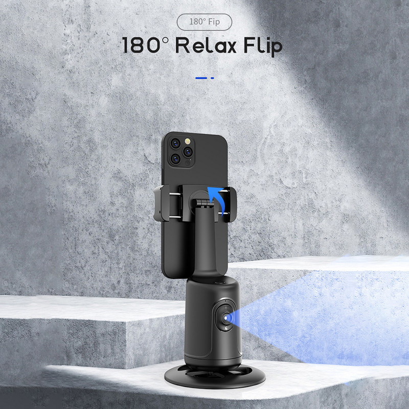 Stabilizator inteligent pentru smartphone-ul de urmărire Stabilizator portabil cu rotație 360 de trepied Selfie Stick pentru fotografii live Tiktok