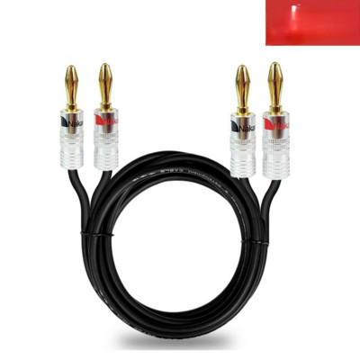 8pcs Nakamichi BANANA PLUGS 24K Gold-plated 4MM Banana Connector with Screw Lock For Audio Jack Speaker Plugs Black&Red