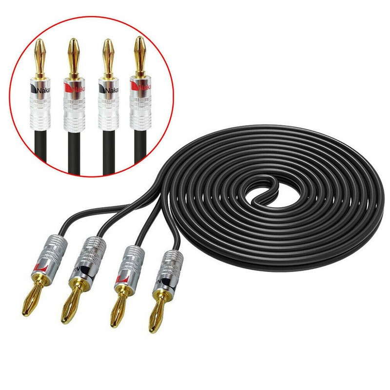 8 kom Nakamichi BANANA UTIKAČI 24K pozlaćeni 4 MM banana konektor s navojnom bravom za audio utičnicu, utikači za zvučnike Crni i crveni