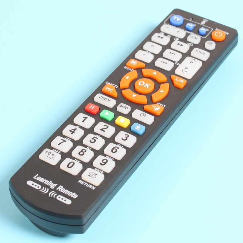 45 taustiņu universālā tālvadības pults ar mācību funkciju, TV, STB, DVD, DVB, HIFI L336 Controle Remoto pults, kas darbojas 3 ierīcēm.
