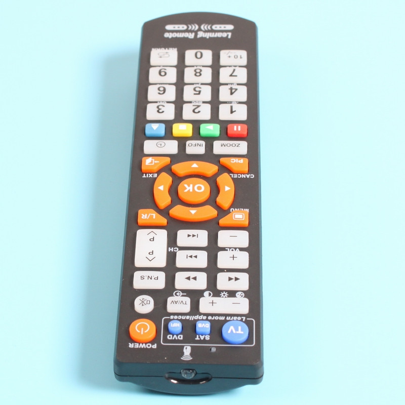 45 taustiņu universālā tālvadības pults ar mācību funkciju, TV, STB, DVD, DVB, HIFI L336 Controle Remoto pults, kas darbojas 3 ierīcēm.