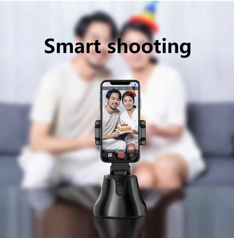 Intelligens lövöldözős Gimbal szelfi 360 körkörös forgatású, automatikus arcobjektumkövetés a GoPro okostelefon kamerájához Vlog Live Selfie Stick