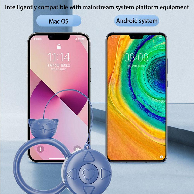 Bluetooth-kompatibilan okretač stranica Tiktok daljinski upravljač na vrhovima prstiju Punjivi daljinski upravljač za selfie kameru Gt66 Bluetooth okretač stranica