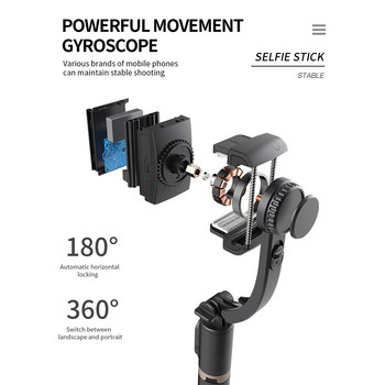 Q08 Handheld Gimbal Smartphone Bluetooth Handheld Stabilizer with Tripod selfie Stick Folding Gimbal for Smartphone Phone