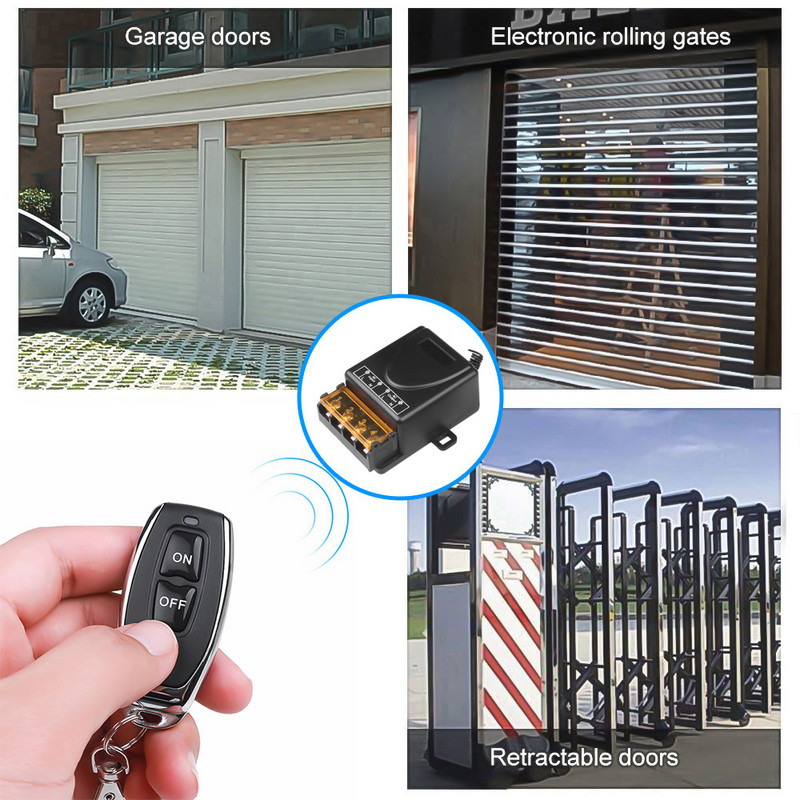 GERMA 433MHz suure võimsusega alalisvoolu 12V 24V 72V 30A RF kaugjuhtimislüliti 1CH relee vastuvõtja ja saatja auto veepumba mootorile