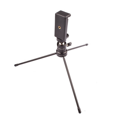 Lightdow Mini prijenosni metalni stolni tronožac s 1/4" nosačem na vijke + Q29 kuglasta glava + telefonska kopča za digitalne fotoaparate, mobitele