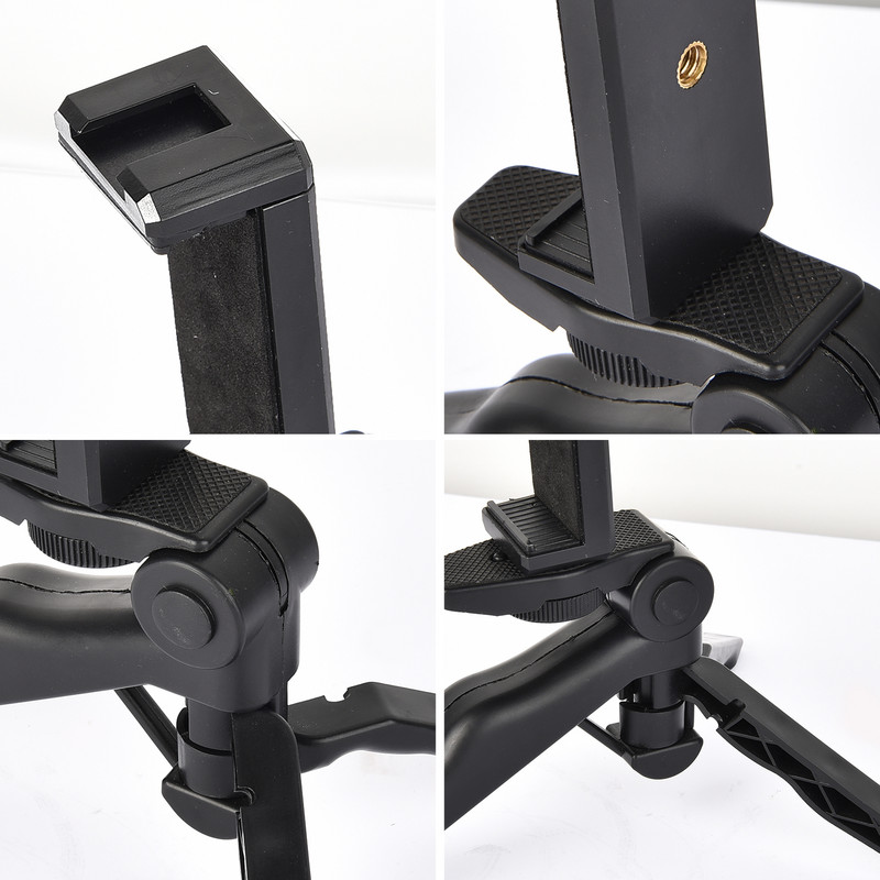 Telefontartó tartó Telefonállvány állvány DSLR telefon Vlog állvány KIT Hidegpapucs mikrofonhoz LED lámpa Mini állvány iPhone-hoz