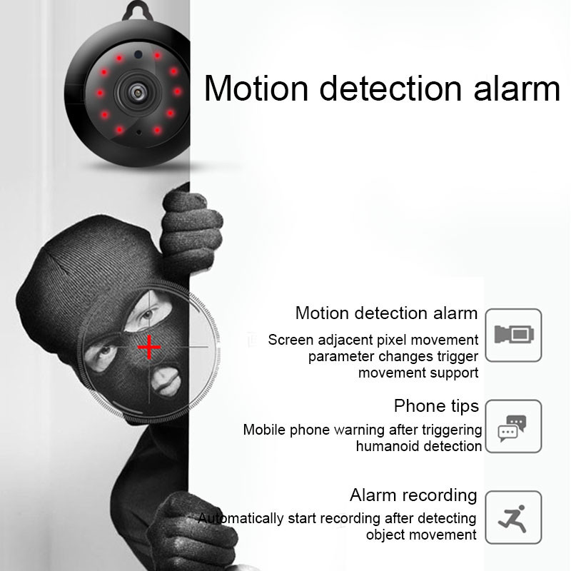 Pametan život Mini kamera WIFI Sigurnost Kuća Kuća Dadilja Video nadzor CCTV Unutarnji bežični 720P HD noćni vid Puni prikaz