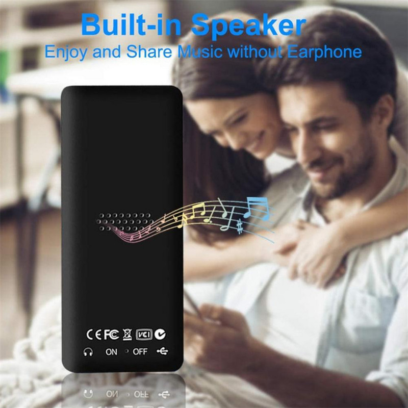 Mini MP3 atskaņotājs Daudzfunkcionāli mūzikas atskaņotāji E-grāmatu ierakstīšana Elektroniskā atmiņas karte 1,8 collu TFT displejs FM stereo radio