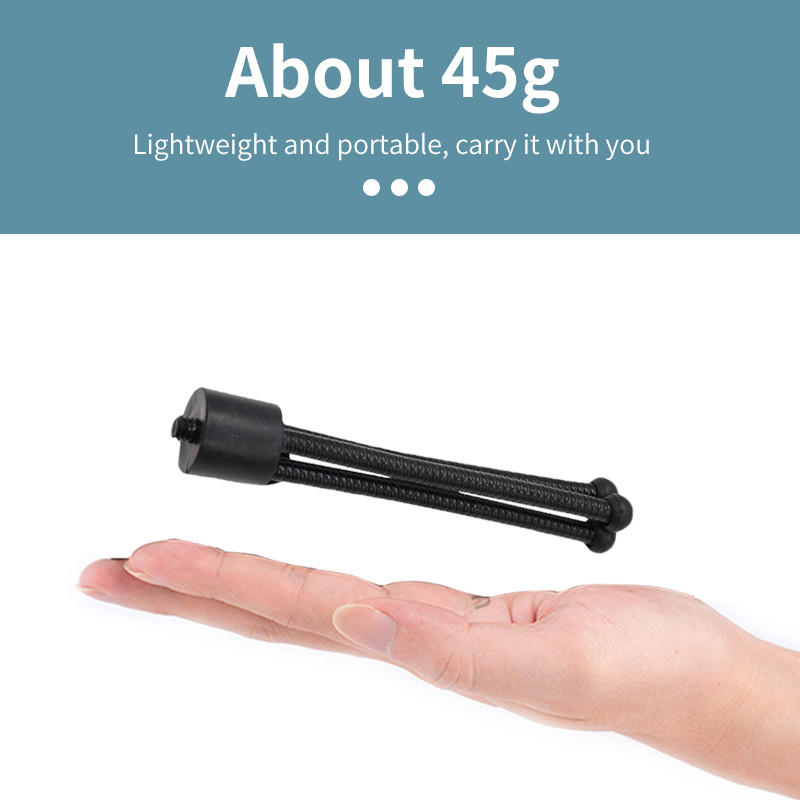 Mini rugalmas háromlábú hordozható, könnyű formájú okostelefon tartó asztali asztali kamerák Go Pro 1/4 csavaros tartótartók