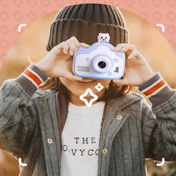 Надстройте детска селфи камера за момичета, детска цифрова видеокамера за малко дете, коледен подарък за рожден ден за момиче момче DXAC