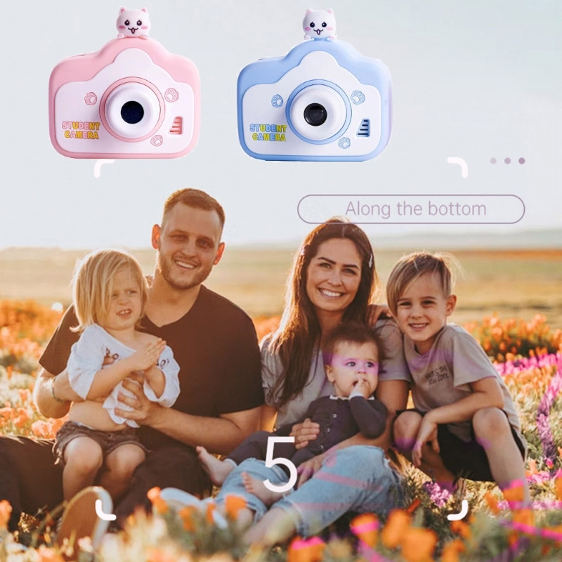 Actualizați camera selfie pentru copii pentru fete, cameră video digitală pentru copii pentru copii mici, cadou de aniversare de Crăciun pentru fetiță băiat DXAC