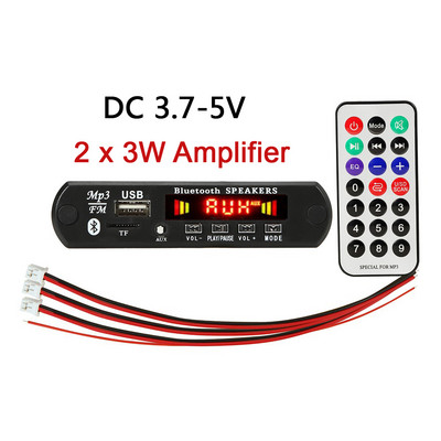 2*25W 50W pojačalo MP3 player dekoder ploča 5V-18V Bluetooth 5.0 auto FM radio modul podrška TF USB AUX 3.5 WMA player dekoder