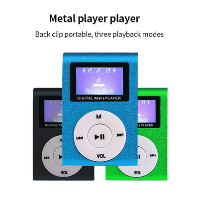 MP3 музикален плейър Мини преносим клип MP3 ученически Walkman Поддръжка 32GB Micro SD TF карта LCD екран Моден спортен музикален плейър