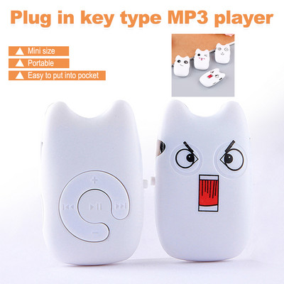 Cartoon Mini Portable MP3 Player Outdoor Sport Music Walkman for TF Card for Home Office Running Student Children Gifts