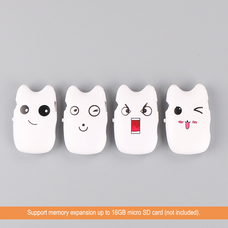 Animacinių filmų mini nešiojamas MP3 grotuvas lauko sportinės muzikos Walkman, skirtas TF kortelei namų biurui, bėgiojančiam studentui vaikams, dovanoms