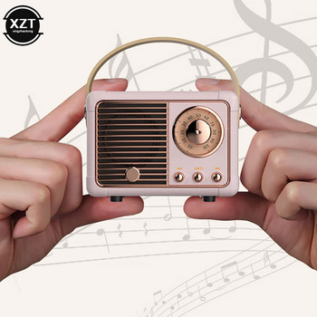 Ретро безжичен Bluetooth-съвместим високоговорител Vintage FM радио Преносим USB интерфейс Класическа декорация Високоговорители Музикален плейър